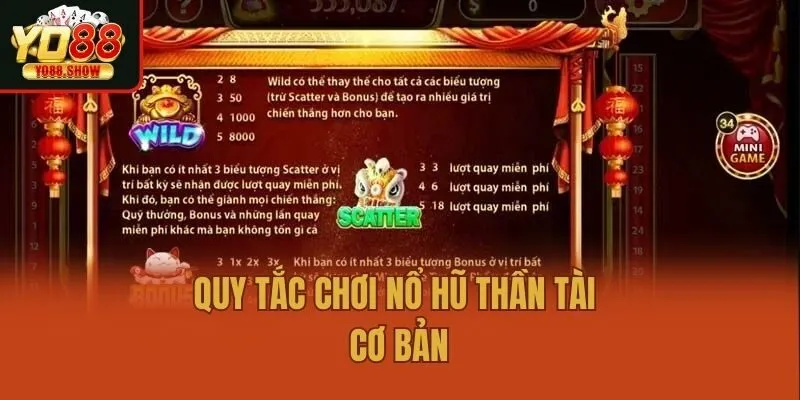 Quy tắc chơi nổ hũ Thần Tài cơ bản